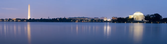 Washington Monument and the Capitol Panoramic Nighttime
